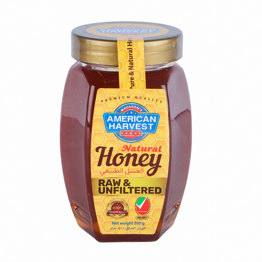 American Harvest Natural Raw & Unfiltered Honey 500g