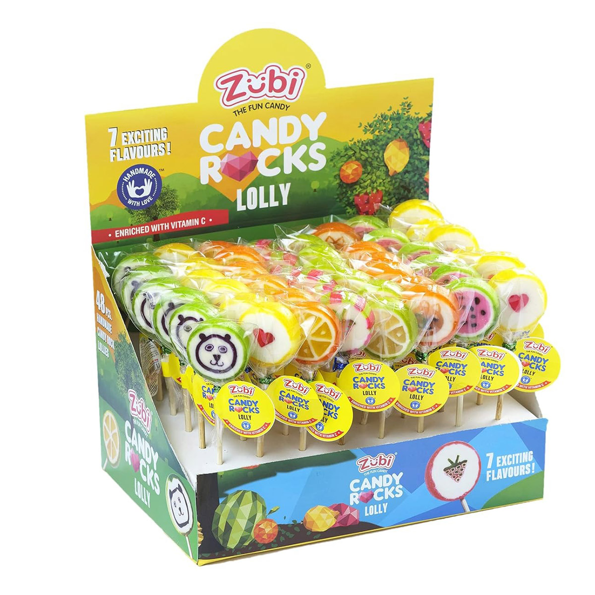 Zubi Candy Rocks Lolly 48x20g