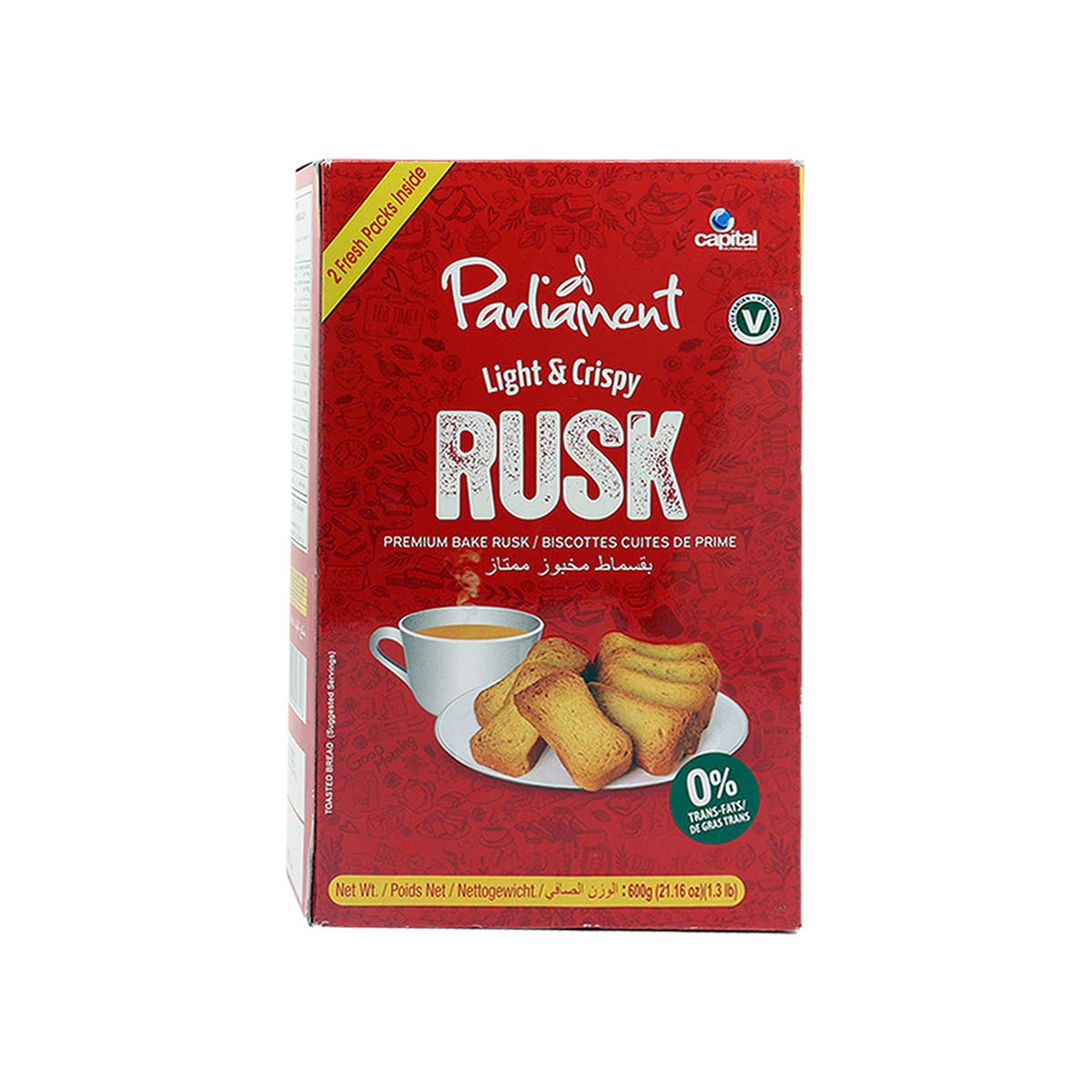 Parliament Light & Crispy Suji Rusk 600gm