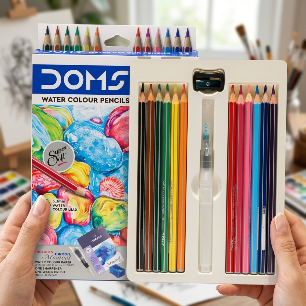 Doms Water Colour Pencils 12 Pieces