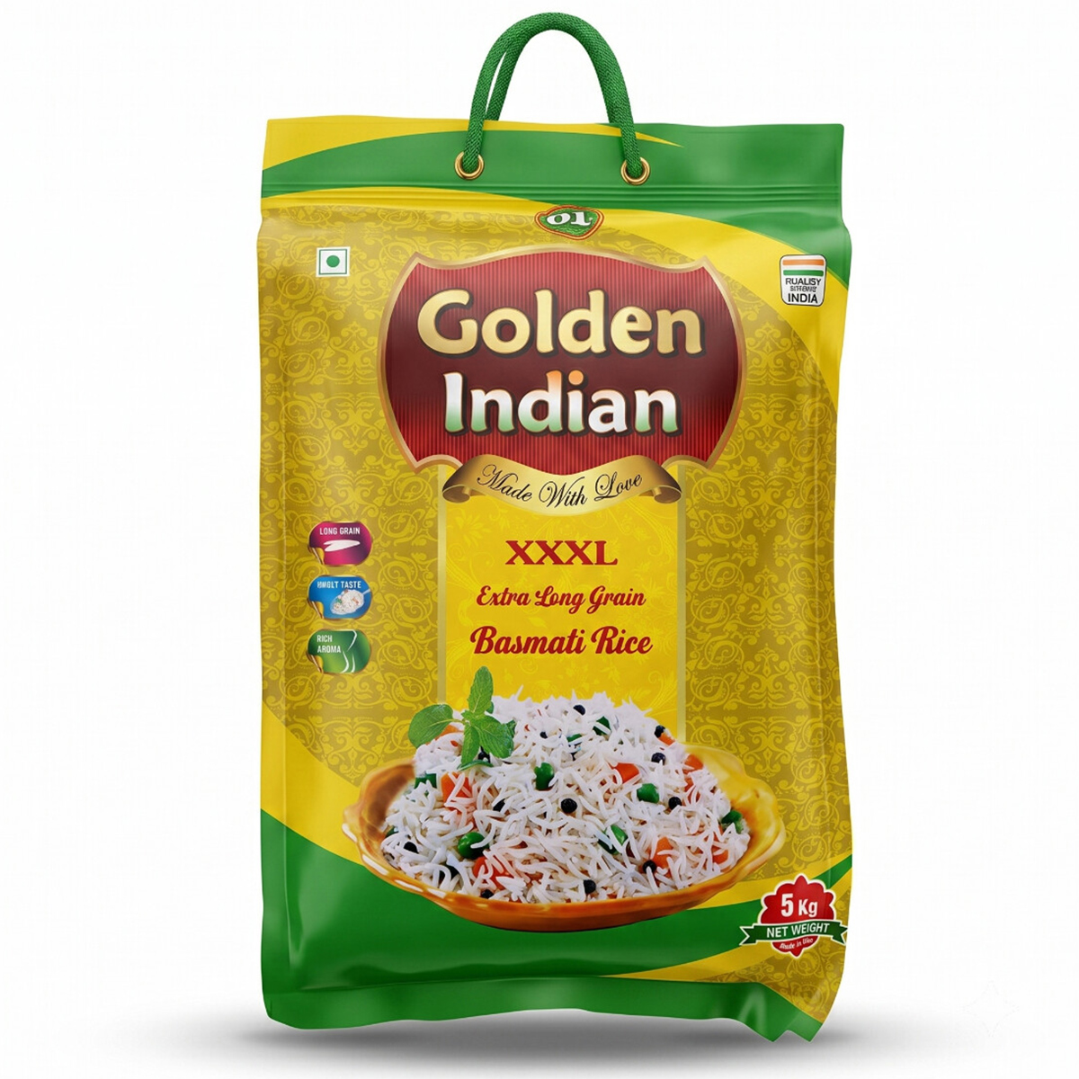 Golden Indian Extra Long Grain Basmati Rice 5kg