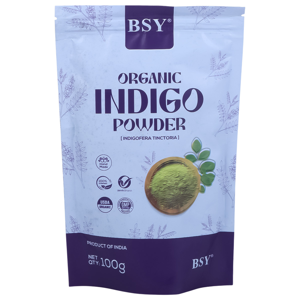 Bsy Organic Indigo Powder For Hair 100g