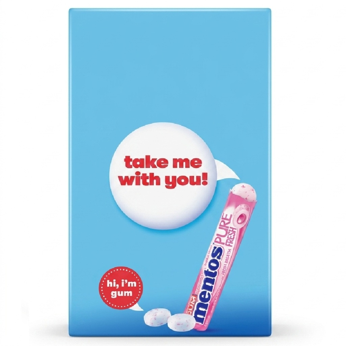 Mentos Pure Fresh Gum Roll 15.75g