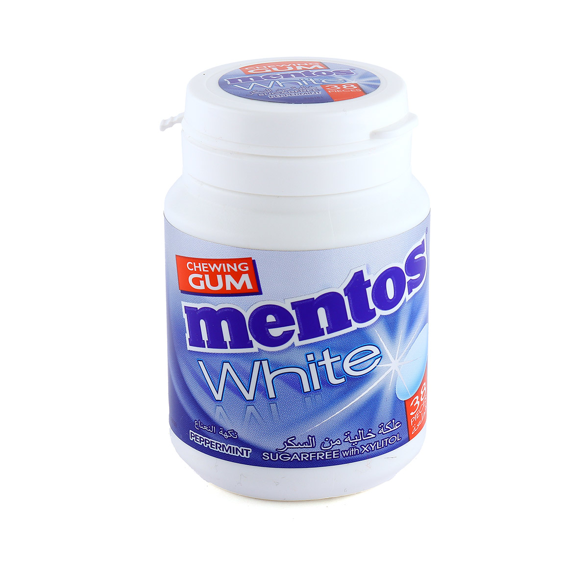 Mentos White Peppermint Chewing Gum 54g