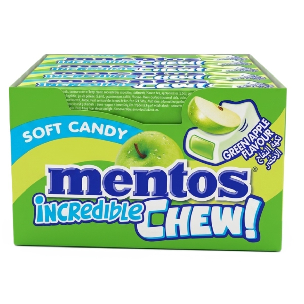 Mentos Incredible Chew Soft Candy Green Apple Flavored 2 x 45g