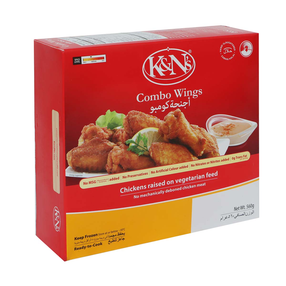 K&N's Combo Chicken Wings 560g | أغذية مجمدة | وجبات جاهزة مجمدة | دجاج مغلف بالبقسماط