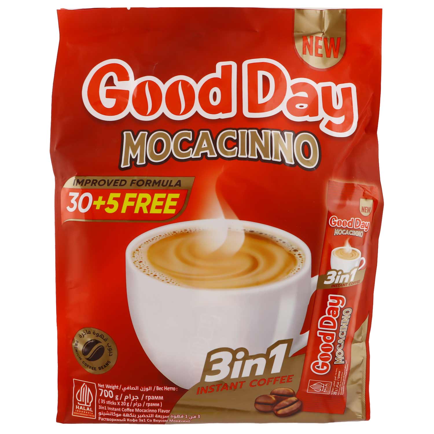 Good Day Mocaccino 3 in 1 Instant Coffee Sachets 700g