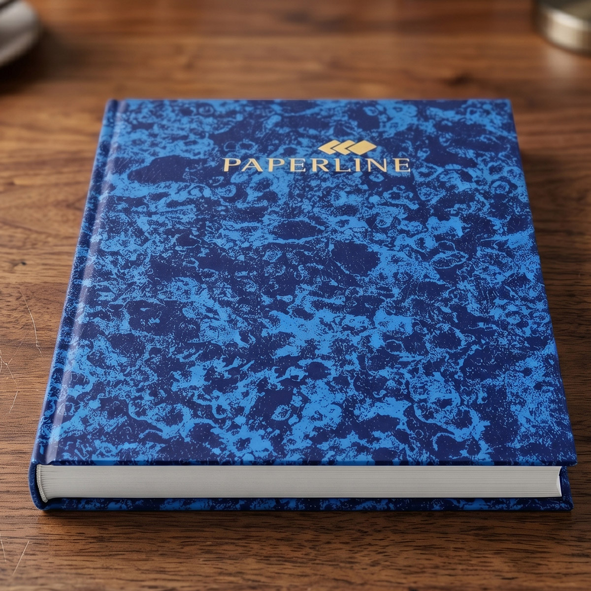 Basic Blue Marbled Hardcover Record Book