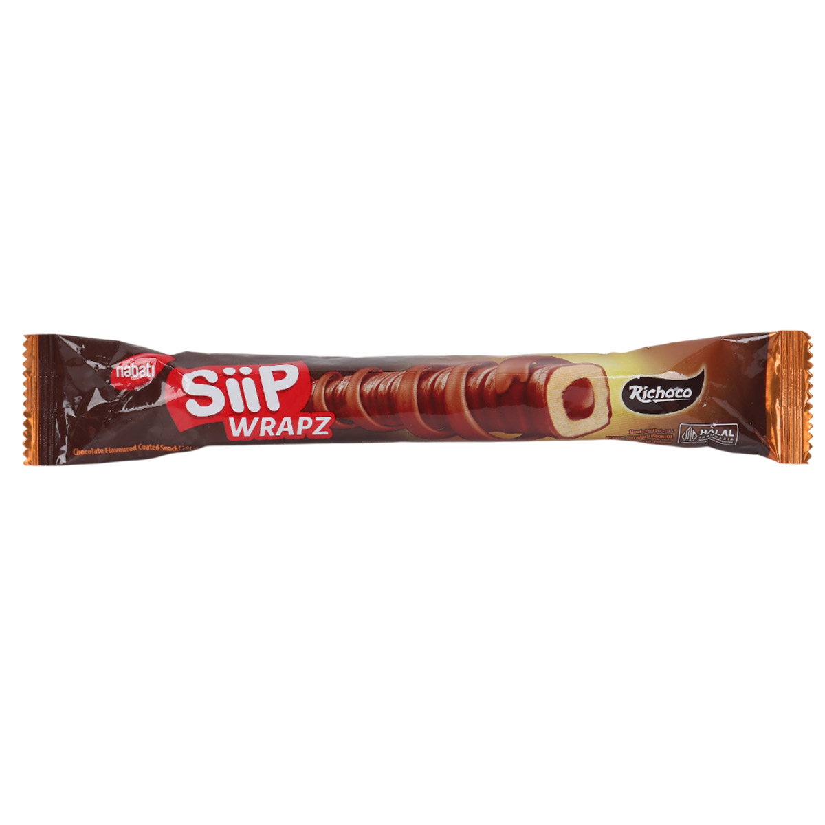 Nabati Siip Wrapz Chocolate Cream Filling Sweet Wafer 14.5g 