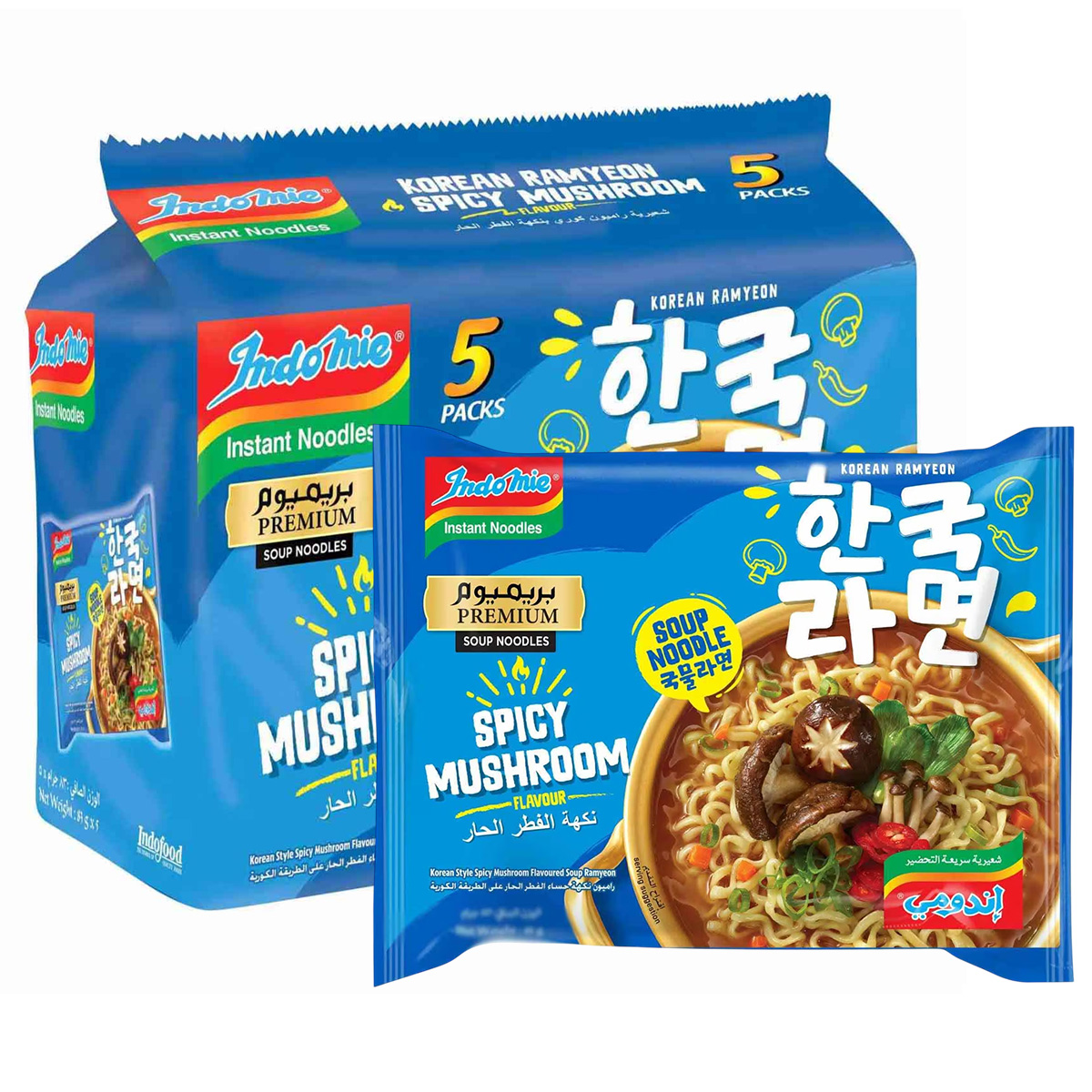 Indomie Premium Spicy Mushroom Soup Noodle 83g
