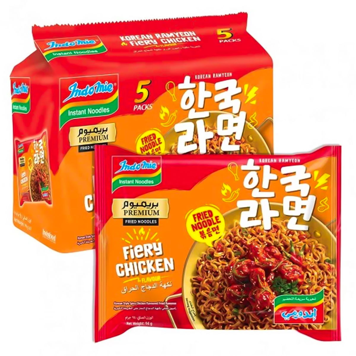 Indomie Premium Fiery Chicken Fried Noodle 94g