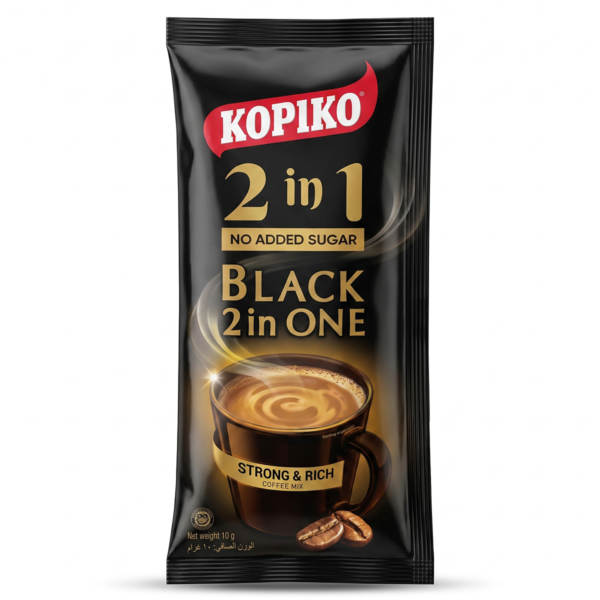 Kopiko 2 In 1 No Added Sugar Black Instant Coffee 10g
