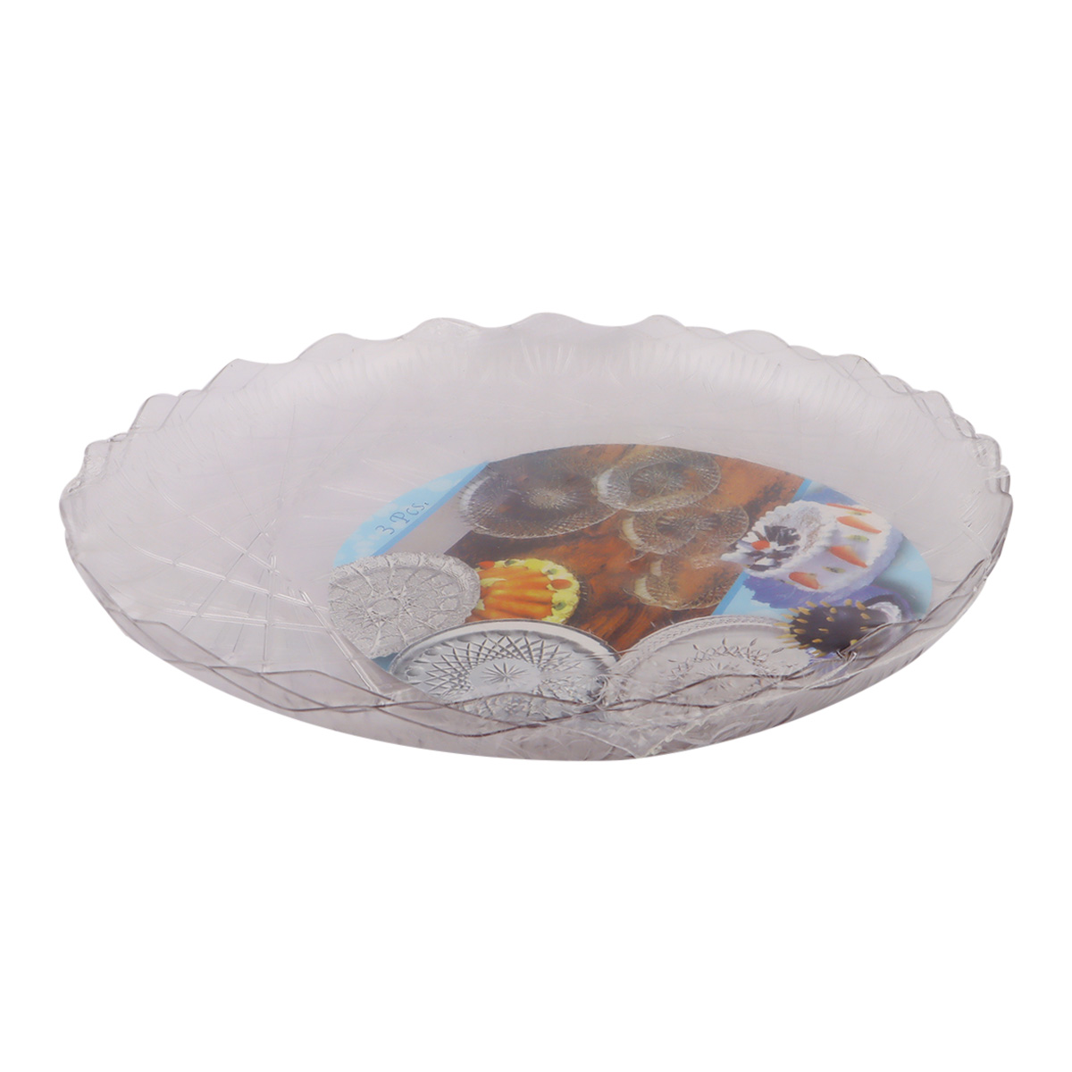 Robby Crystal Round Tray 30cm 3 pieces