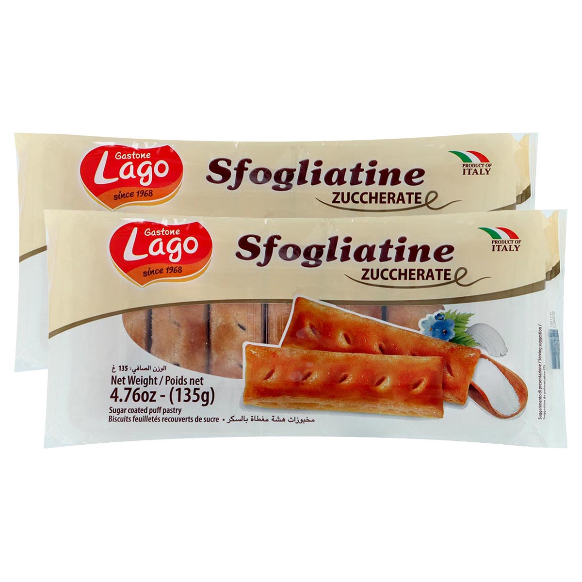 Gastone Lago Sfogliatine Zuccherate 2x135g
