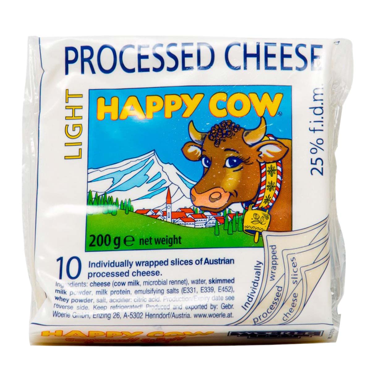 Happy Cow Light Processed Cheese 200g