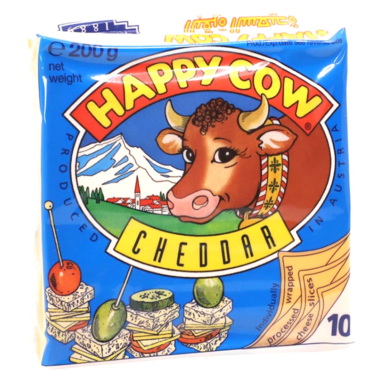 Happy Cow Cheddar Slices Cheese 200gm