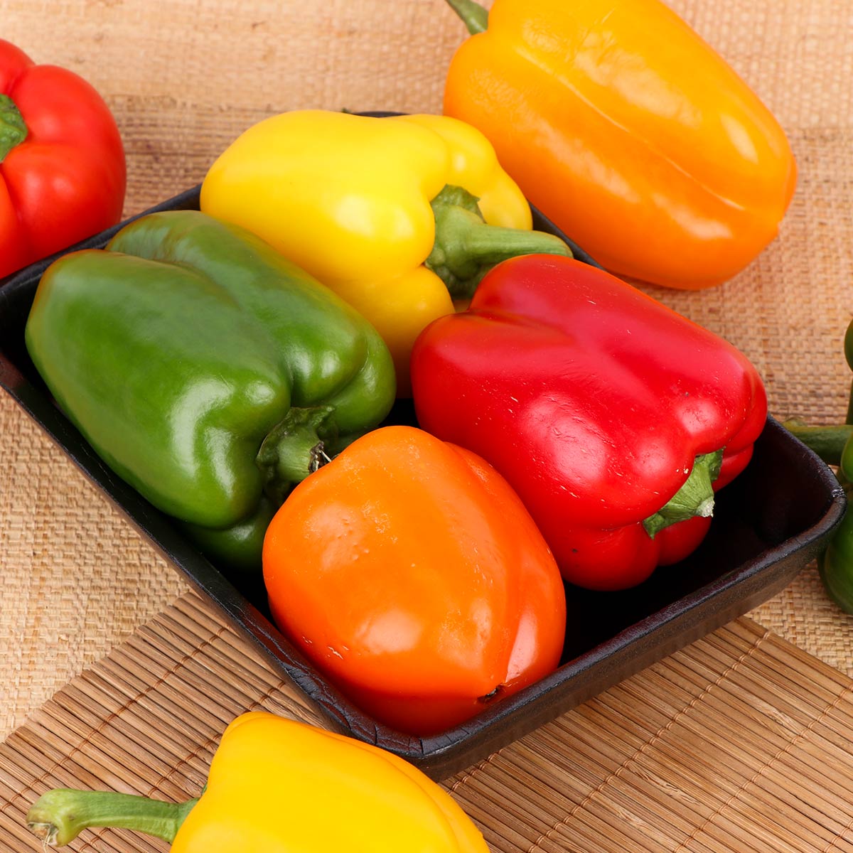 Capsicum pieces mixed