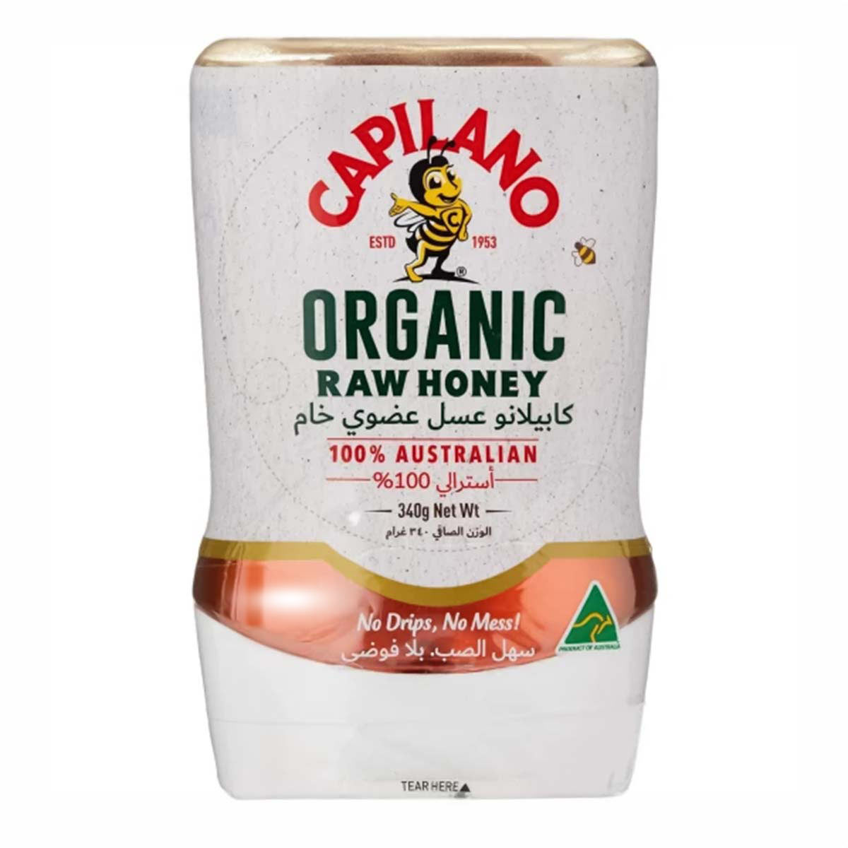 Capilano Organic Raw Honey 340g