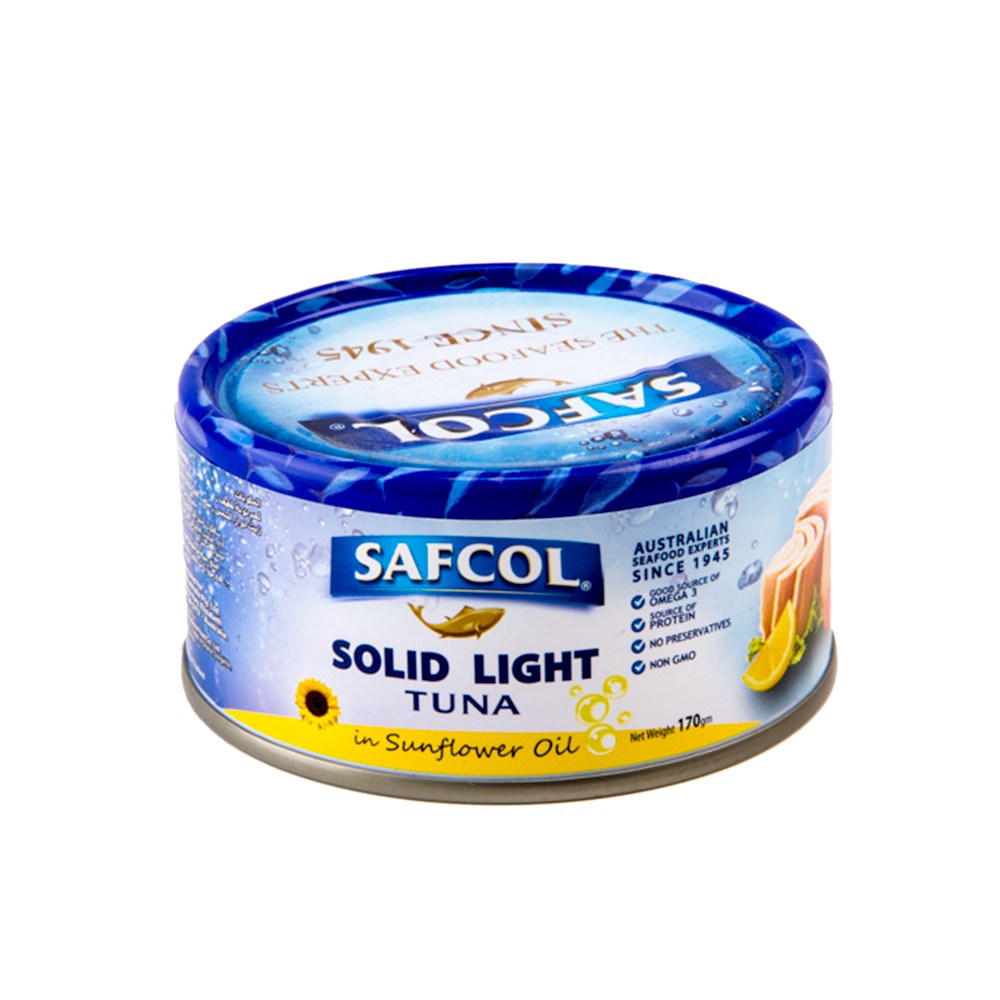 Safcol Solid Light Canned Tuna In Sunflower Oil 170g