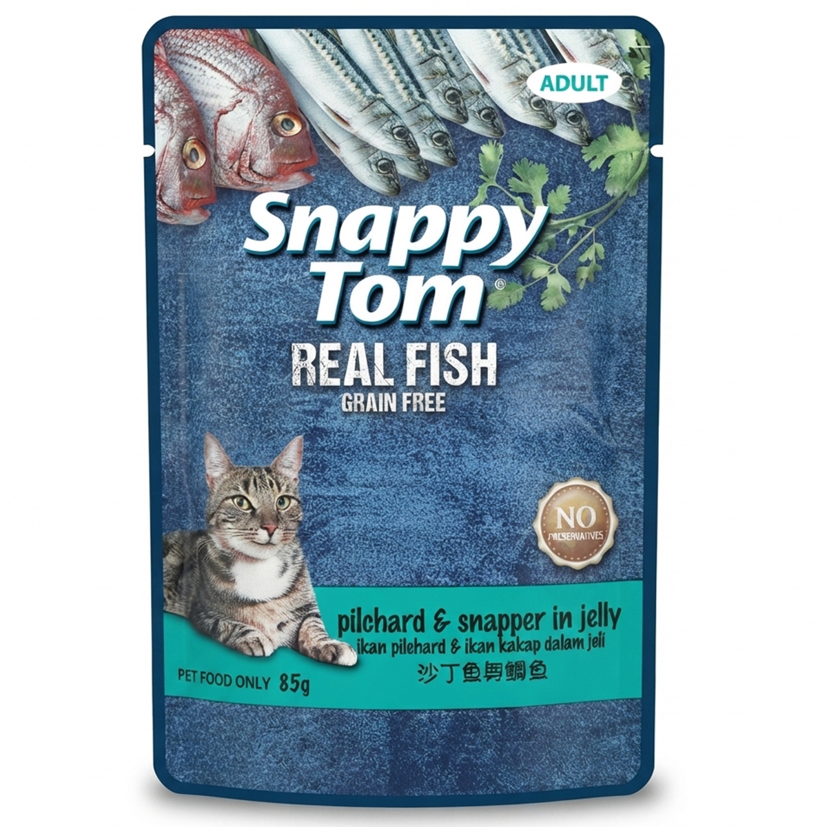 Snappy Tom Real Fish Grain Free Cat Wet Food 85g