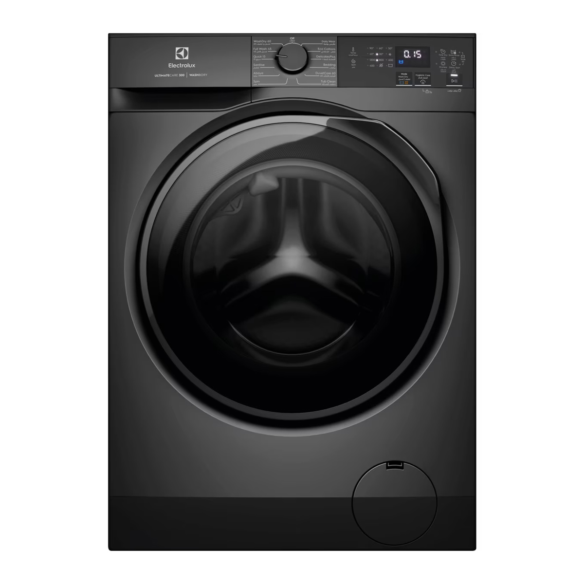 Electrolux Front Load Washing Machine 8Kg Washing & 5Kg Drying Capacity Black EWW8024P3SC
