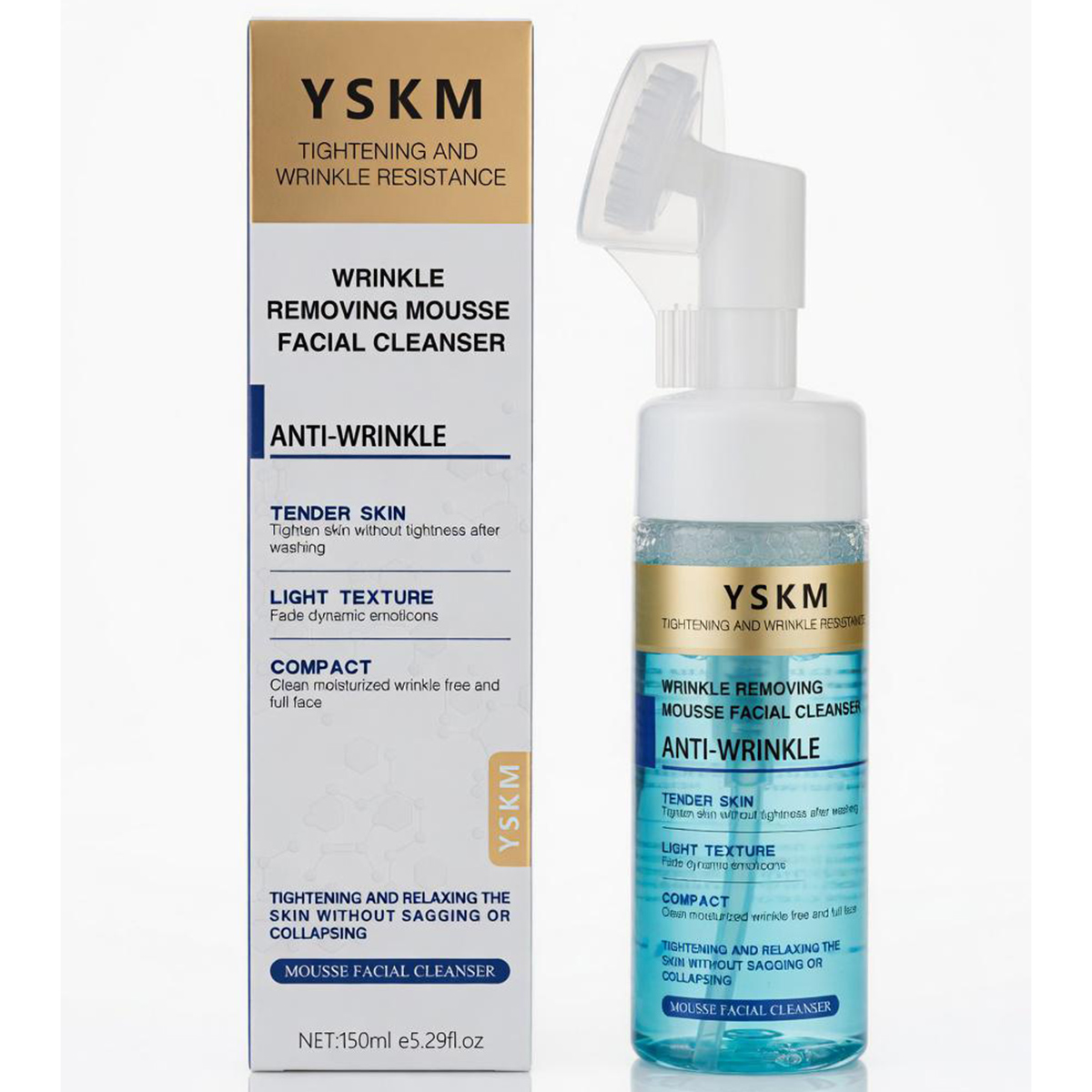 Yskm Wrinkle Removing Mousse Facial Cleanser 150ml
