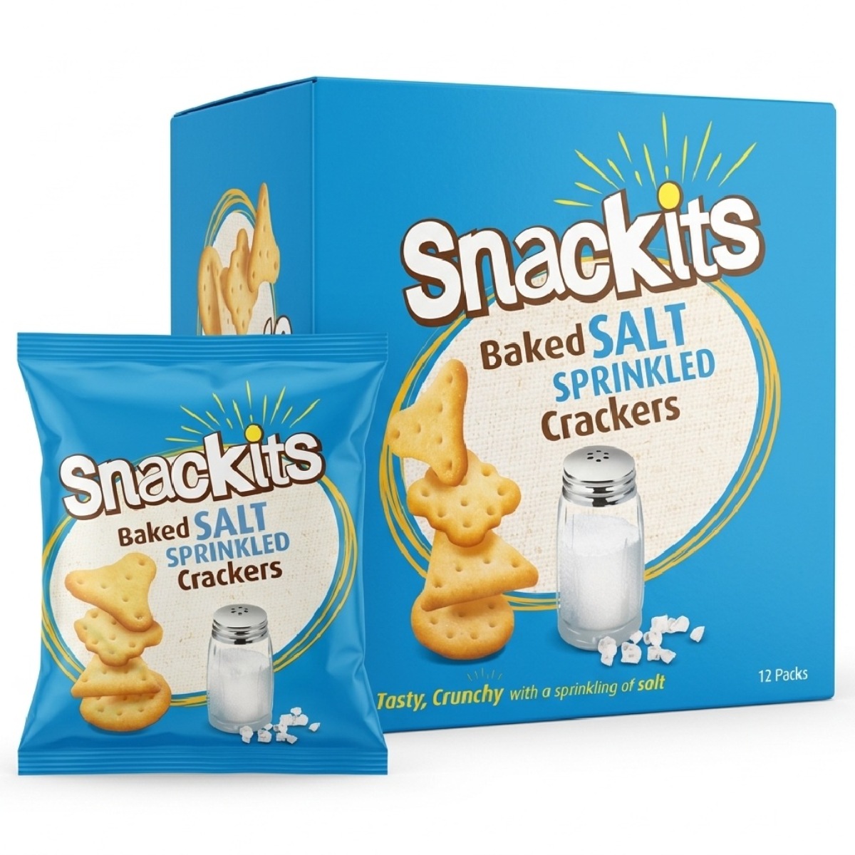 Snackits Baked Crackers Salt Sprinkled 26g