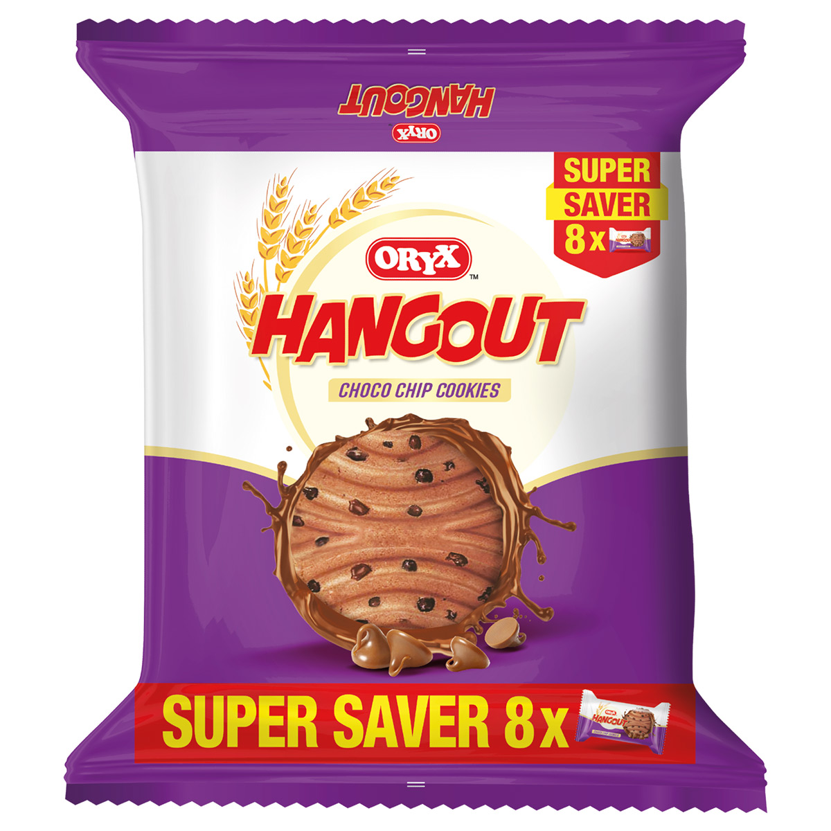 Oryx Hangout Choco Chip Cookies 8x72g