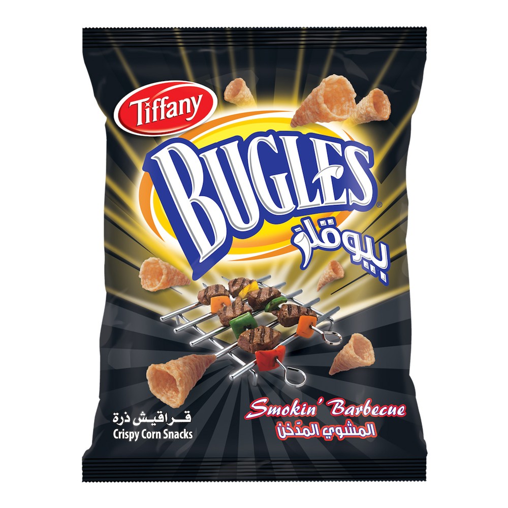 Tiffany Bugles Smokin' Barbeque Crispy Corn Snacks 22x10.5g