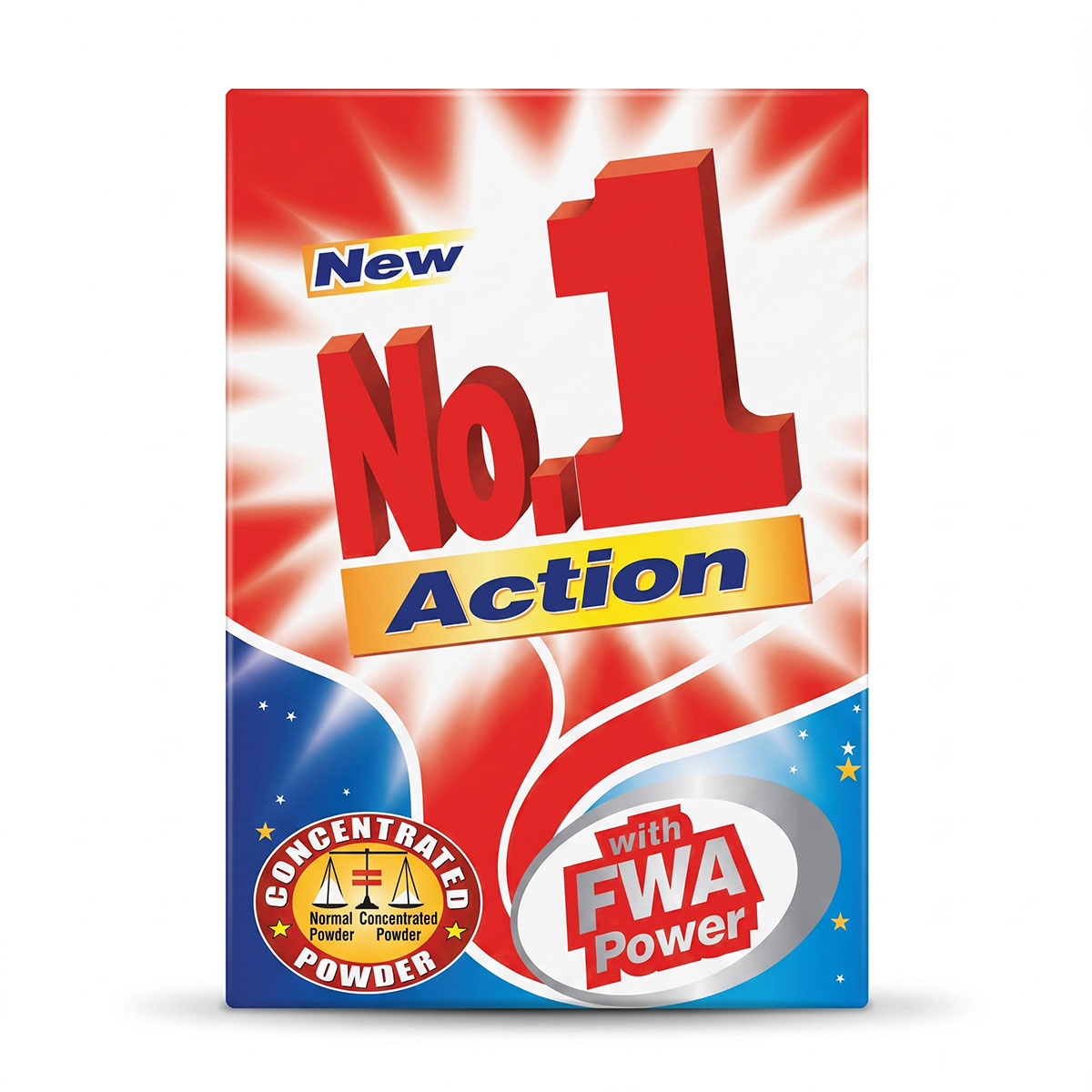 New No. 1 Action With Fwa Detergent Powder 110g
