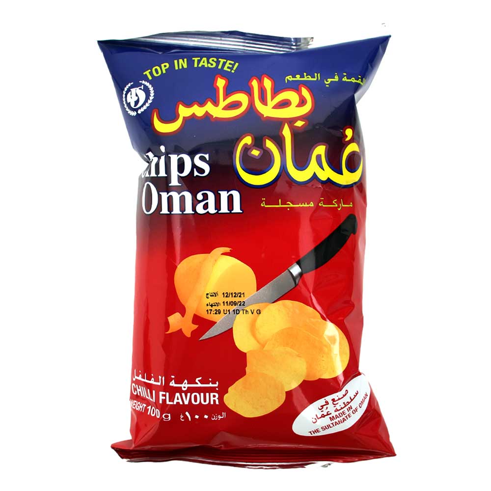 بطاطس عمان بنكهة الفلفل الحار 100 جرام