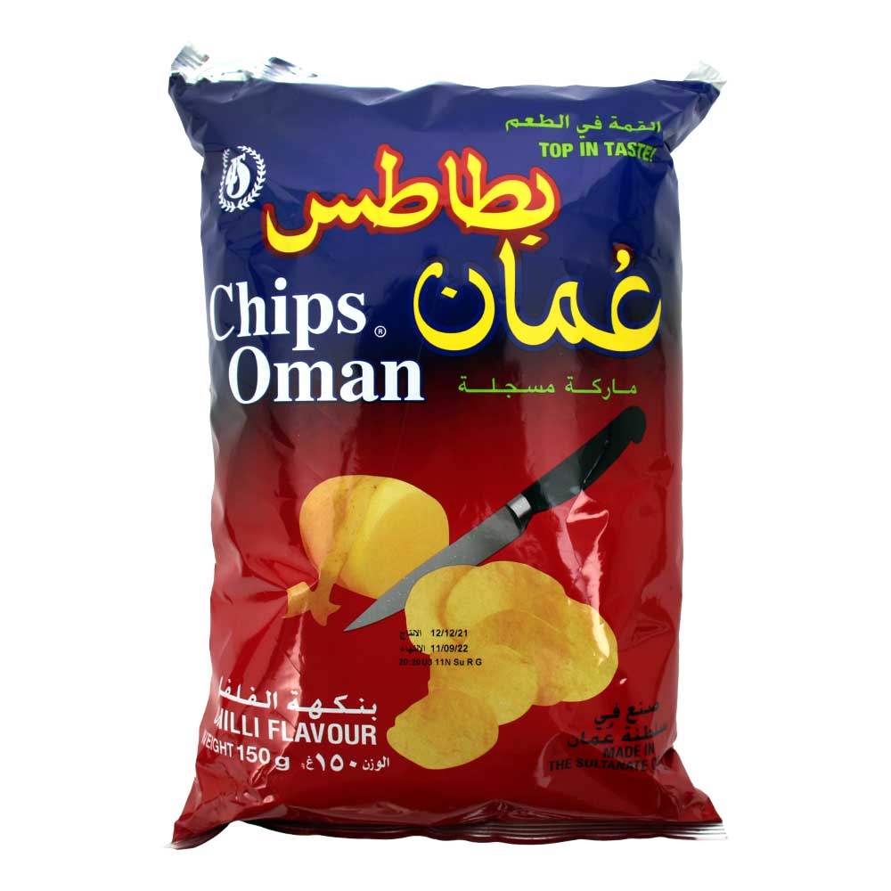 Oman Chips Chips Chilli Favour 150 gm