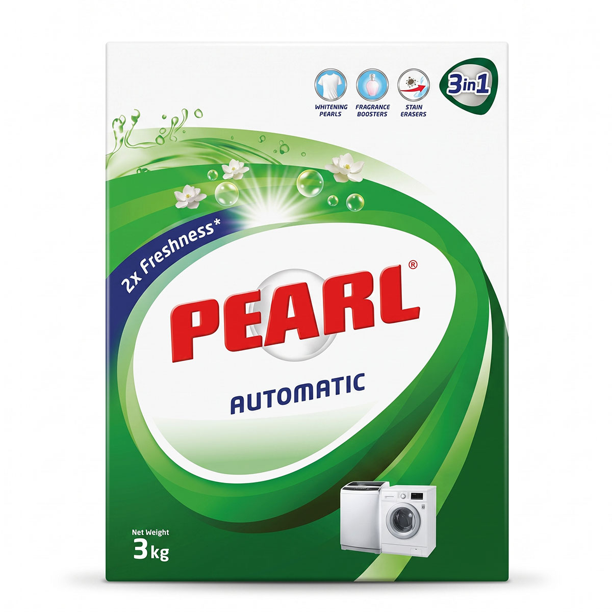 Pearl Automatic 2x Freshness Detergent Powder 3Kg