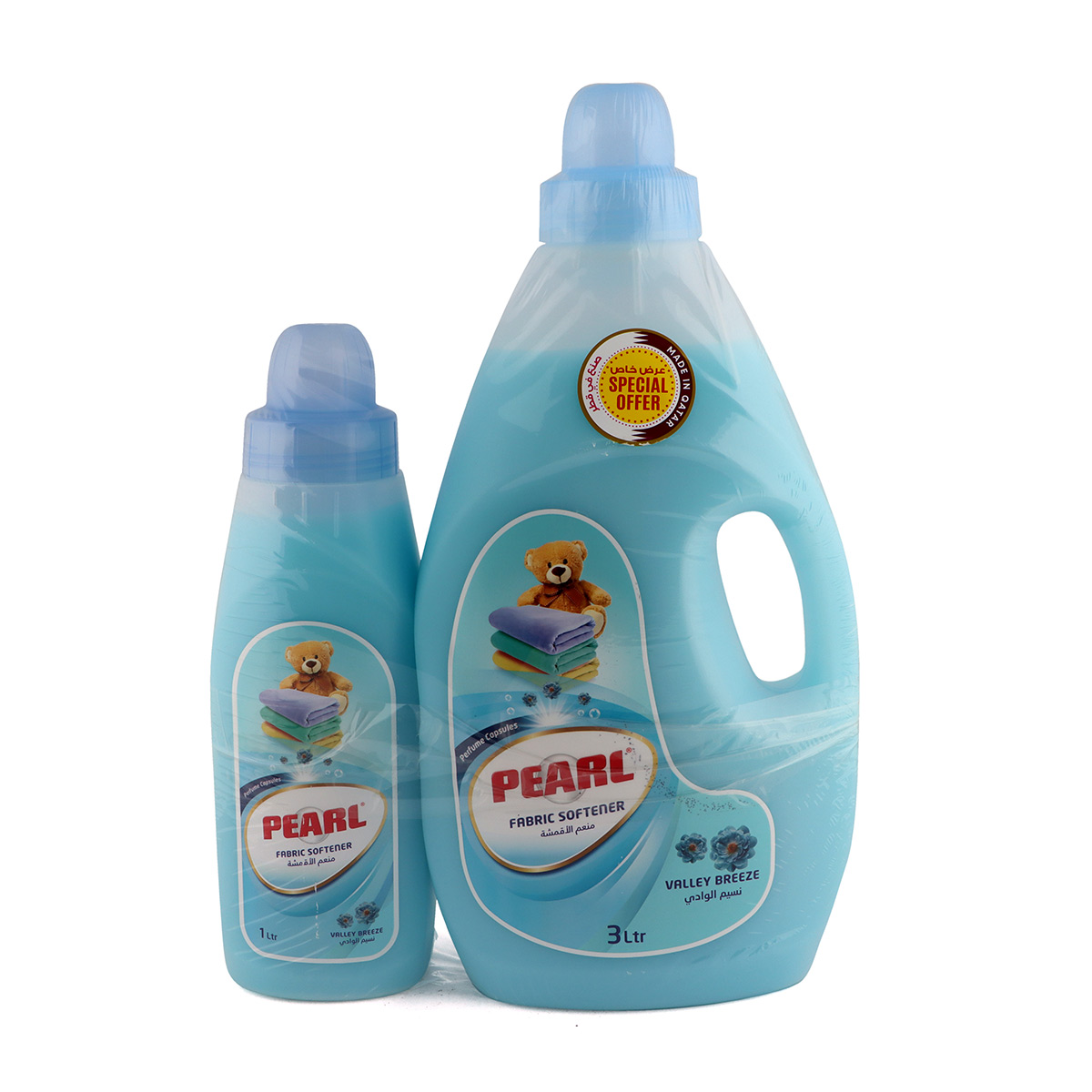 Pearl Fabric Softener Valley Breeze Combo Pack 3 Liter + 1 Liter