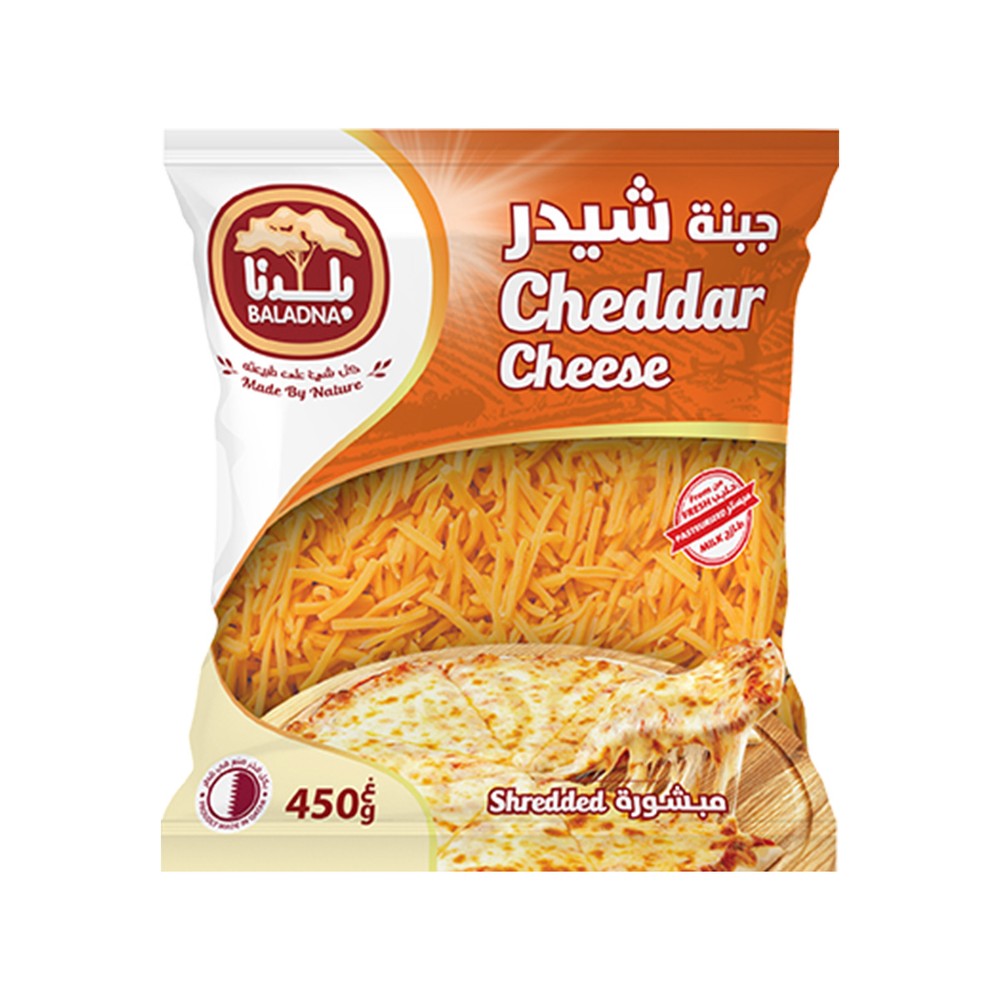 Baladna Shredded Cheddar Cheese 450g