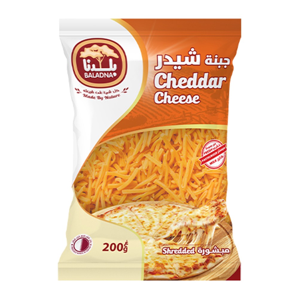 بلدنا - جبنة شيدر مبشورة 200 جرام