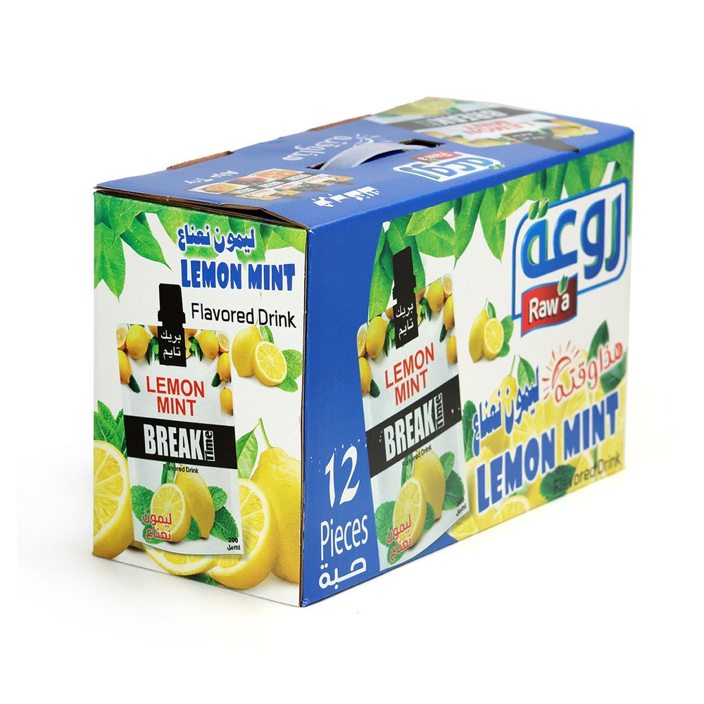 Rawa Break Time Pouch Lemon Mint Drink 12X200ml
