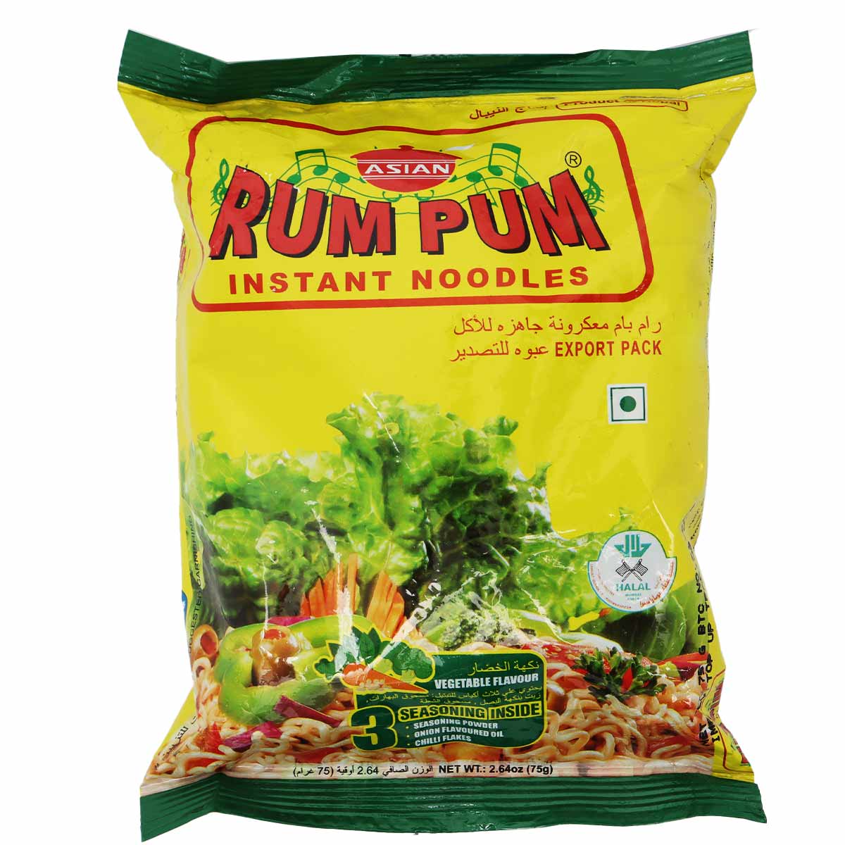 Rum Pum Instant Noodles Vegetable Flavour 75g