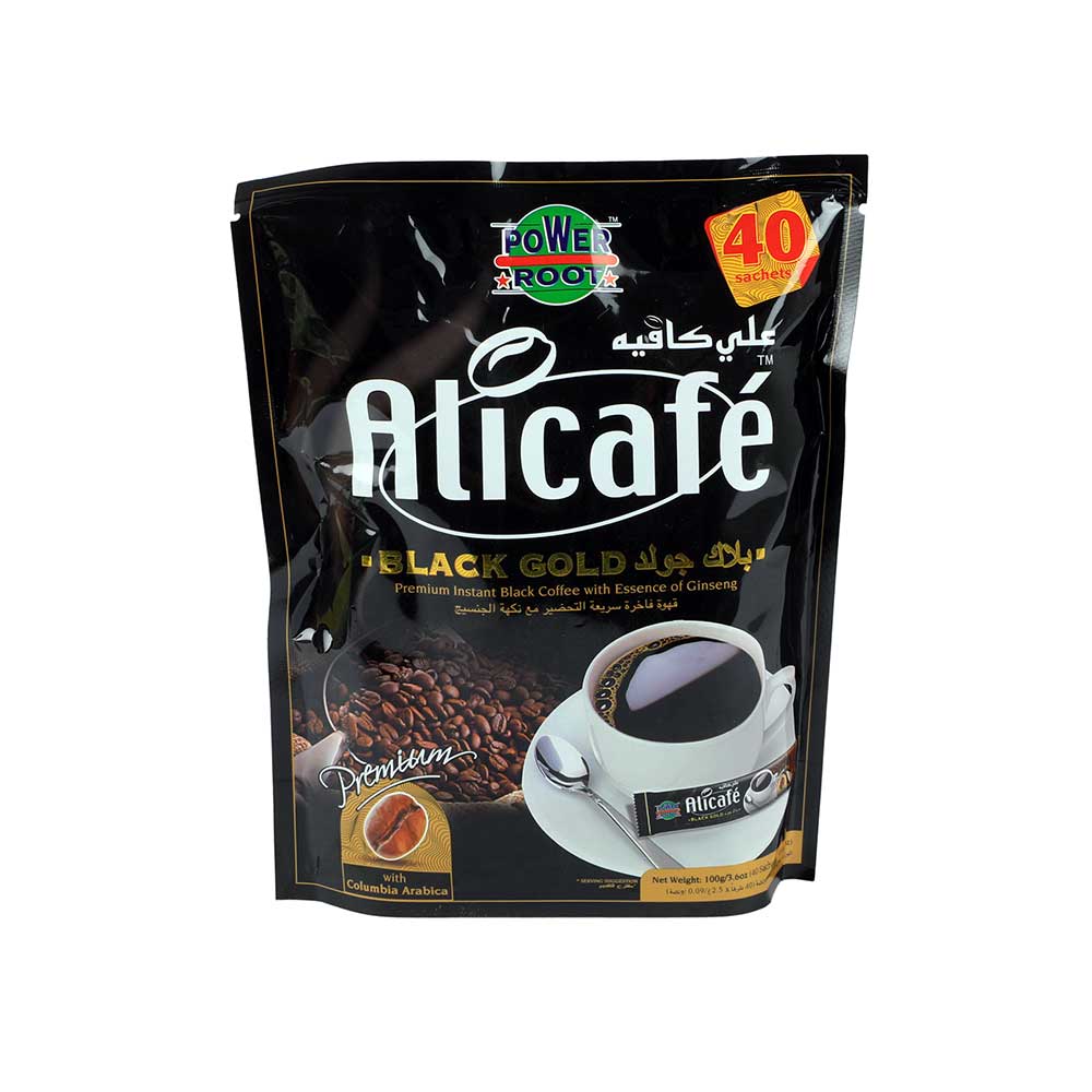 Alicafe Black Gold Instant Coffee with Ginseng Essence 40 Sachets