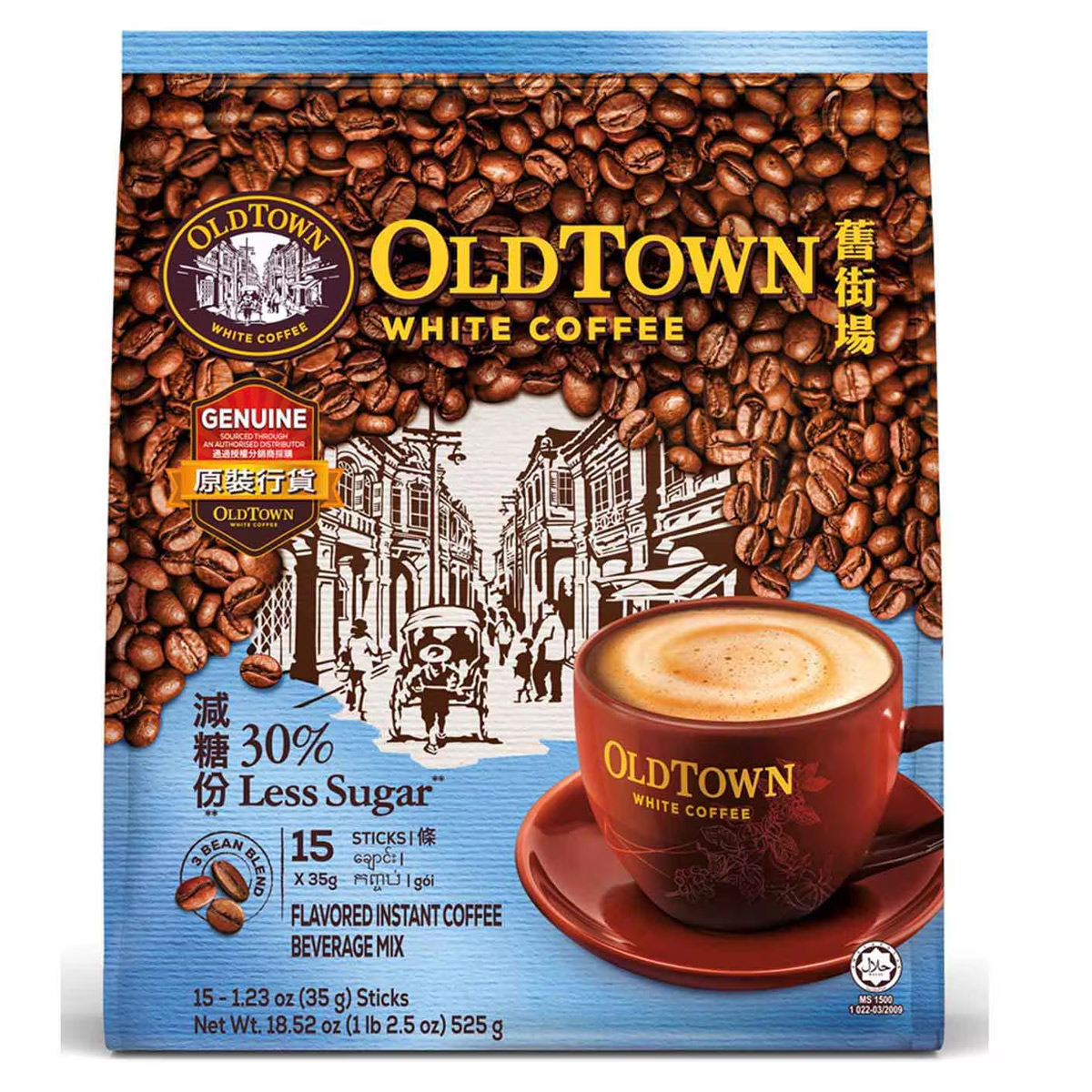 OldTown White Coffee Instant Mix Less Sugar 15x35g
