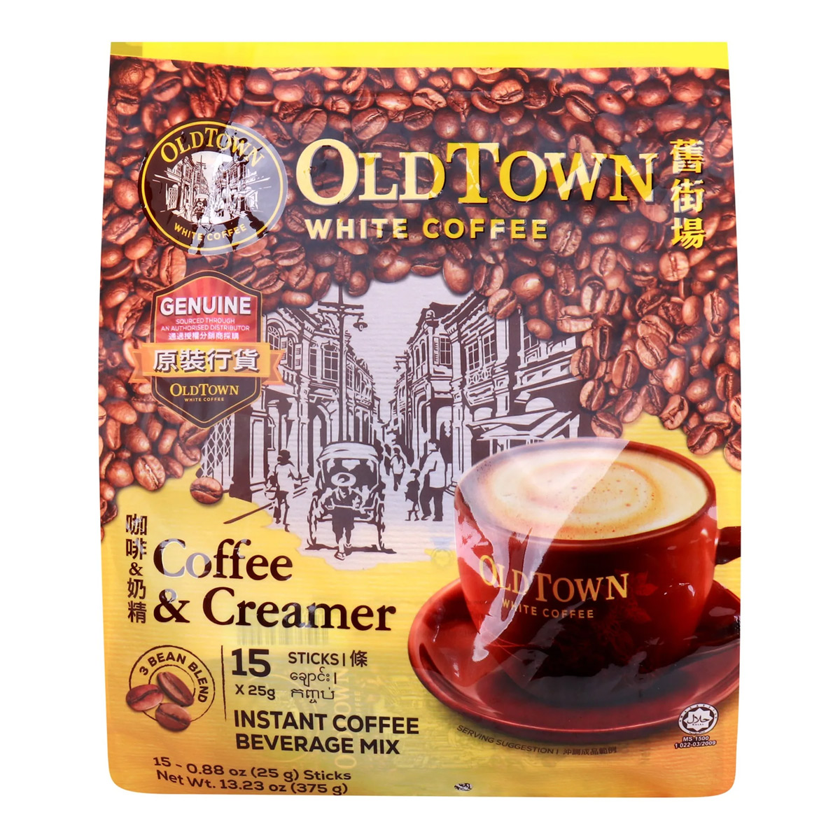 OldTown Instant Beverage Mix White Coffee & Creamer 15x25g