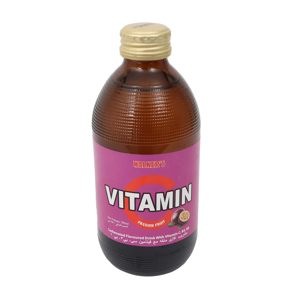 Walker'S Vitamin C Passion Fruit Carbonated Flavored Drink With Vitamin C, B3, B4 250ml