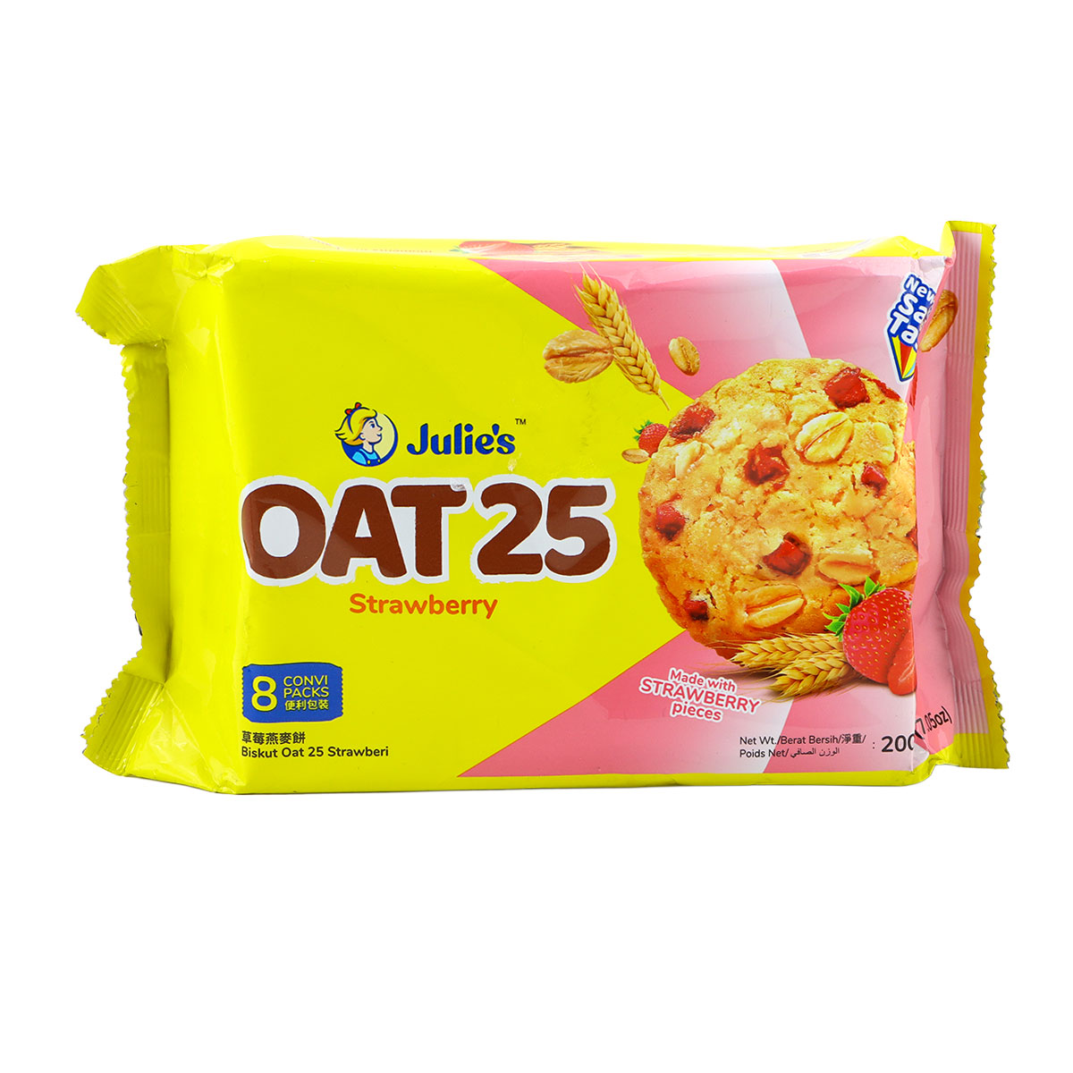 Julie's Biscuits Oat 25 Strawberry 200g