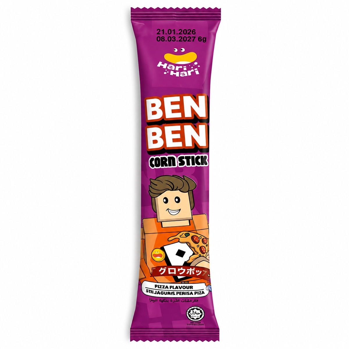 Ben Ben Corn Stick Pizza Flavour 6g