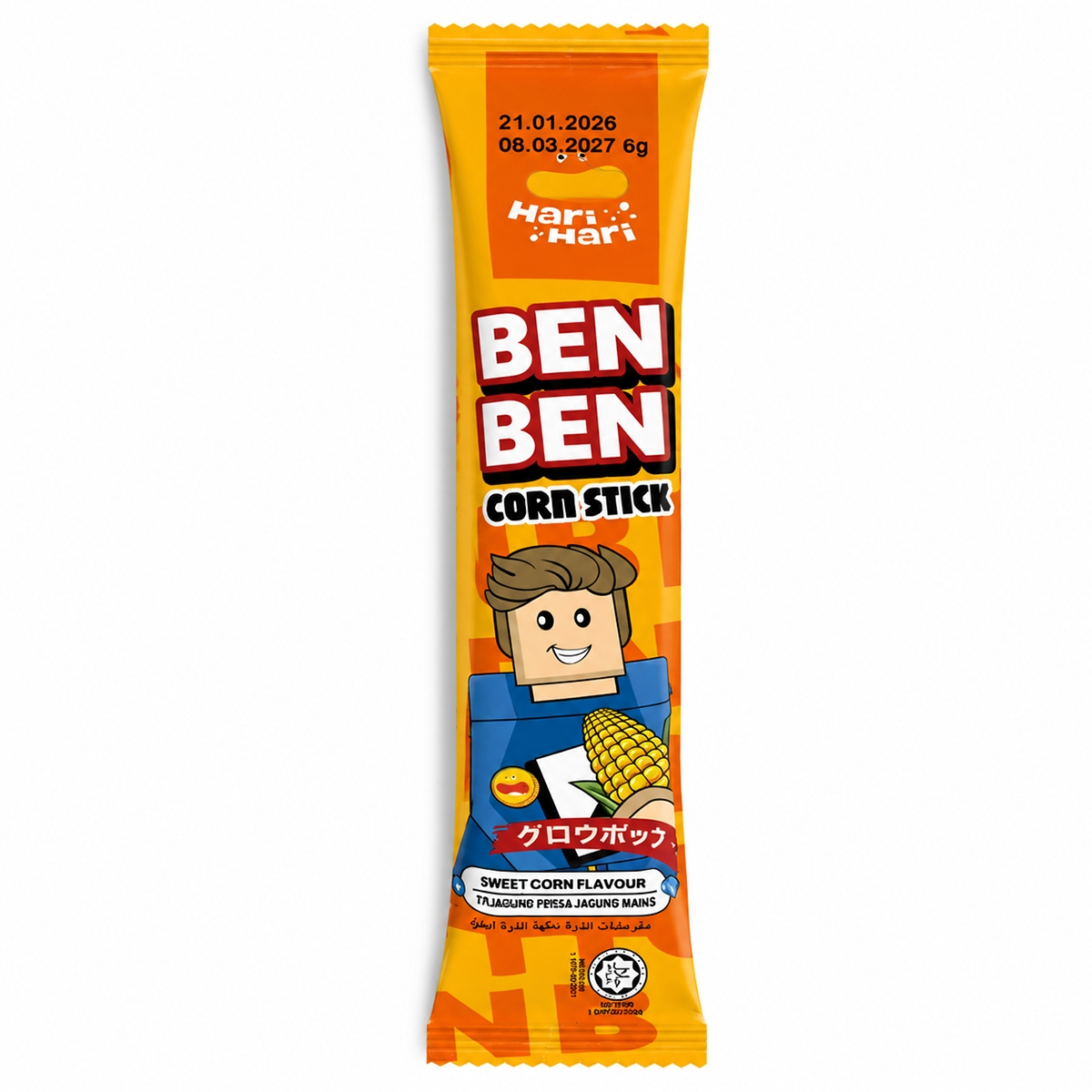 Ben Ben Corn Stick Sweet Corn Flavour 6g