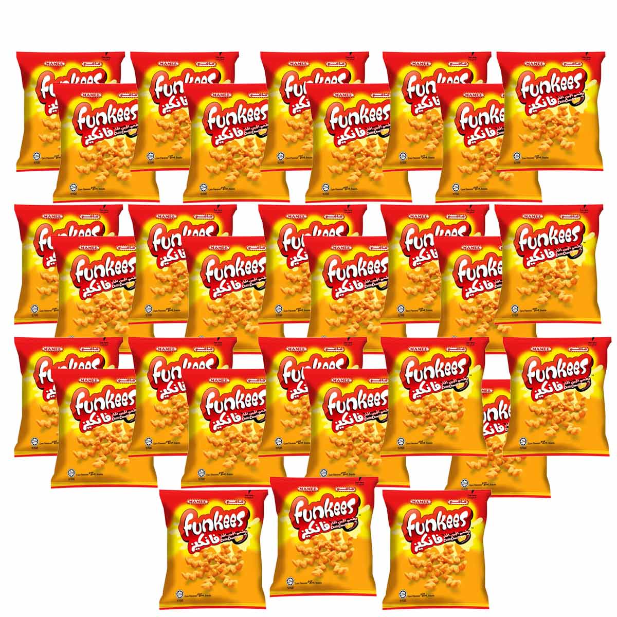 Funkees Chillies Cheese Corn Snacks 30x15g