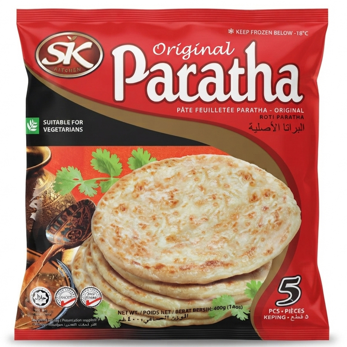 SK Original Frozen Paratha 5 Pieces 400g