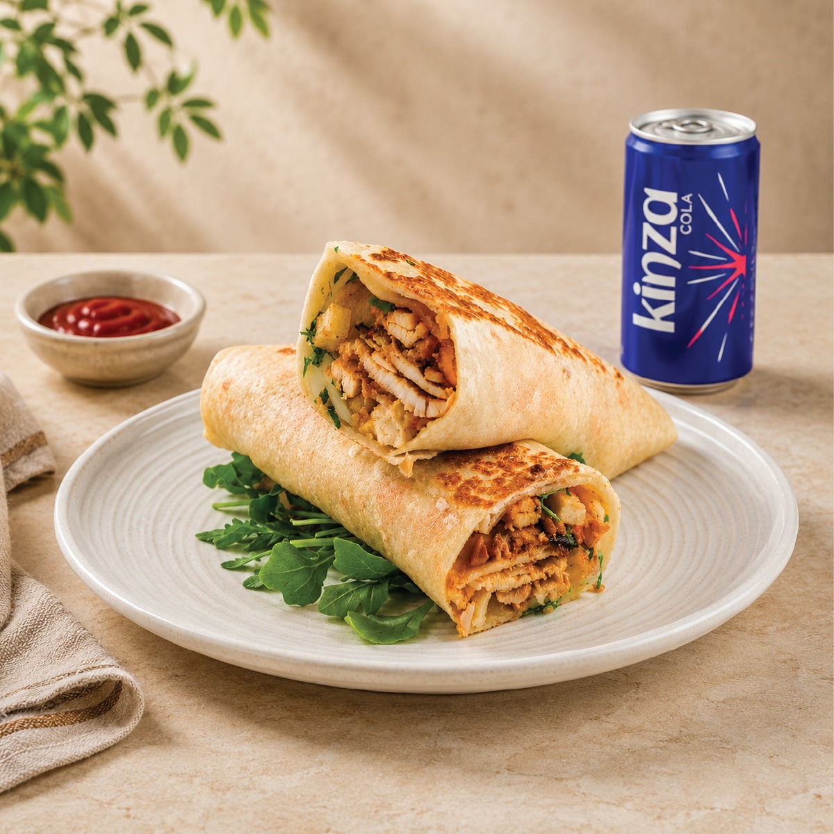 Chicken Shawarma With 1 Kinza Cola 185ml
