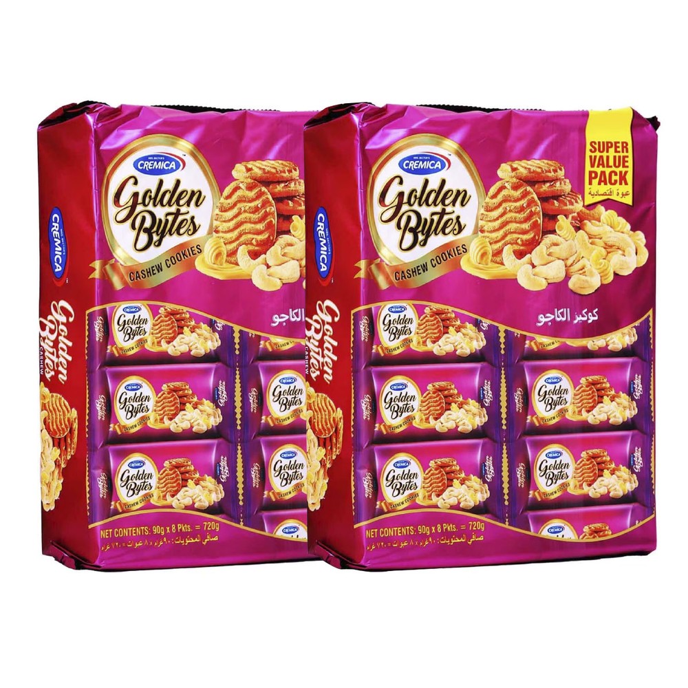 Cremica Golden Bytes Cashew Cookies Assorted 2x720g