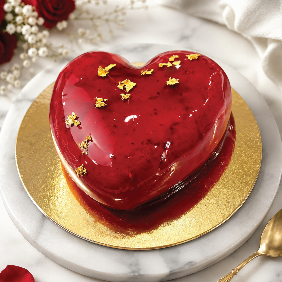 Heart-Shaped Cake Love